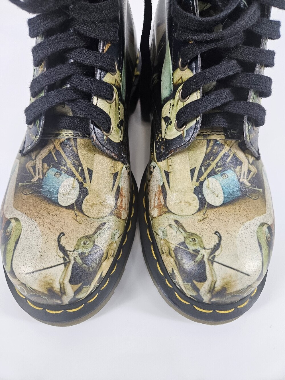 Dr. Martens Hieronymus Bosch "Hell" Lace Up Leather Combat Boots - Picture 4 of 11